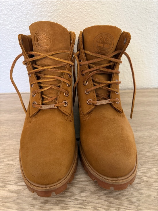 Timberland Shoes - Timberland Premium 6-Inch Waterproof Wheat Nubuck Lace-Up Women's Work Boots